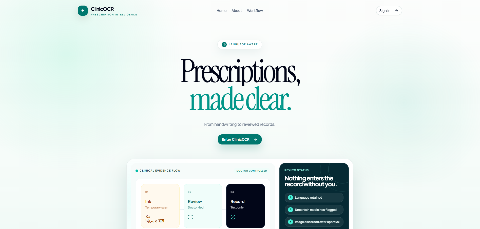 ClinicOCR project preview